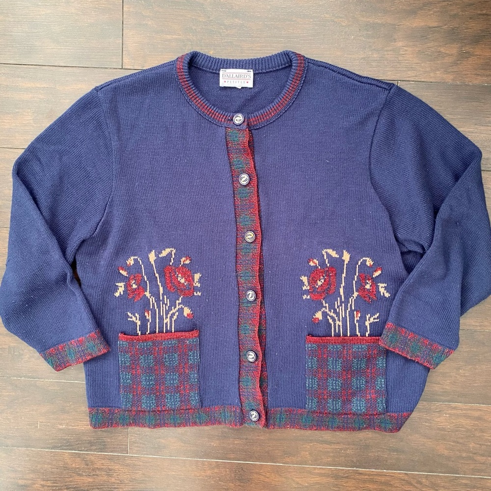 Vintage Floral Cardigan Sweater